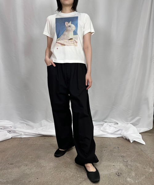 G.V.G.V.（ジーヴィージーヴィー）の「SKY BLUE IN RABBIT TEE（Tシャツ/カットソー・レディース・ホワイト・M/S）」の5枚目の写真