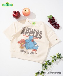 FRUIT OF THE LOOM | ハーフスリーブスウェット④ / キッズ / セサミストリート / コラボプリント / クッキーモンスター(スウェット)