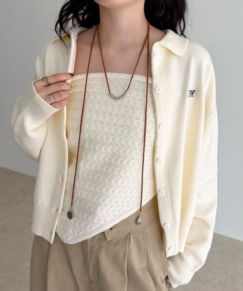 fredy emue（フレディエミュ）の「ビンテージ風マルチチョーカー（チョーカー・レディース・ブラウン・FREE）」の2枚目の写真