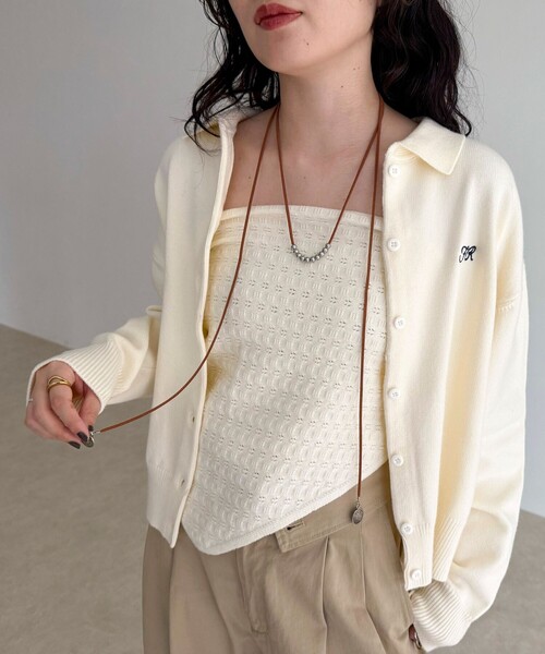 fredy emue（フレディエミュ）の「ビンテージ風マルチチョーカー（チョーカー・レディース・ブラウン・FREE）」の3枚目の写真