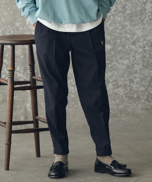 THEOREM(セオレム)の「mp14225- Turn up TR Tapered Pants テーパードスラックス パンツ(TRM25-P021A)(スラックス・メンズ・グレー/ブラック系その他/ネイビー・S/M/L/XL)」の6枚目の写真
