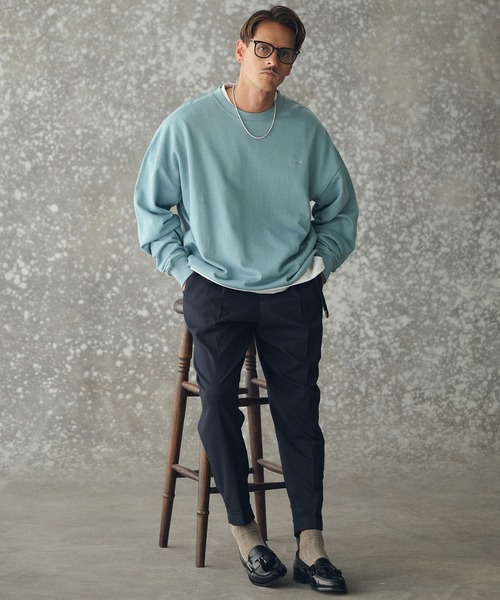 THEOREM(セオレム)の「mp14225- Turn up TR Tapered Pants テーパードスラックス パンツ(TRM25-P021A)(スラックス・メンズ・グレー/ブラック系その他/ネイビー・S/M/L/XL)」の7枚目の写真