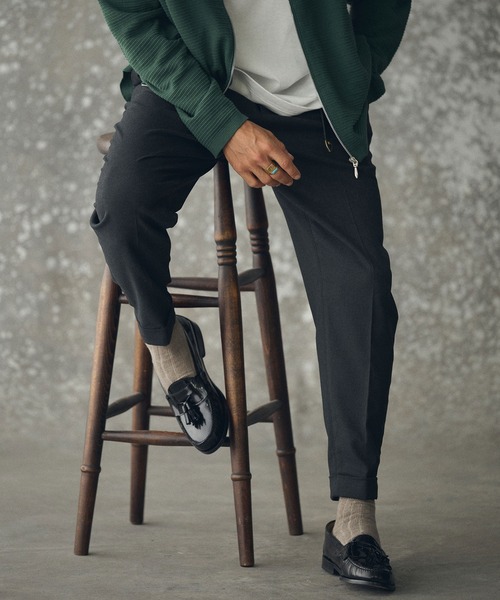 THEOREM(セオレム)の「mp14225- Turn up TR Tapered Pants テーパードスラックス パンツ(TRM25-P021A)(スラックス・メンズ・グレー/ブラック系その他/ネイビー・S/M/L/XL)」の10枚目の写真