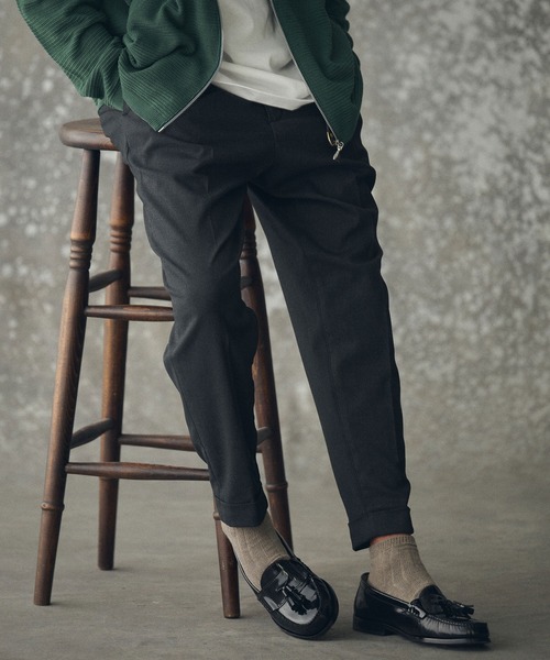 THEOREM(セオレム)の「mp14225- Turn up TR Tapered Pants テーパードスラックス パンツ(TRM25-P021A)(スラックス・メンズ・グレー/ブラック系その他/ネイビー・S/M/L/XL)」の11枚目の写真