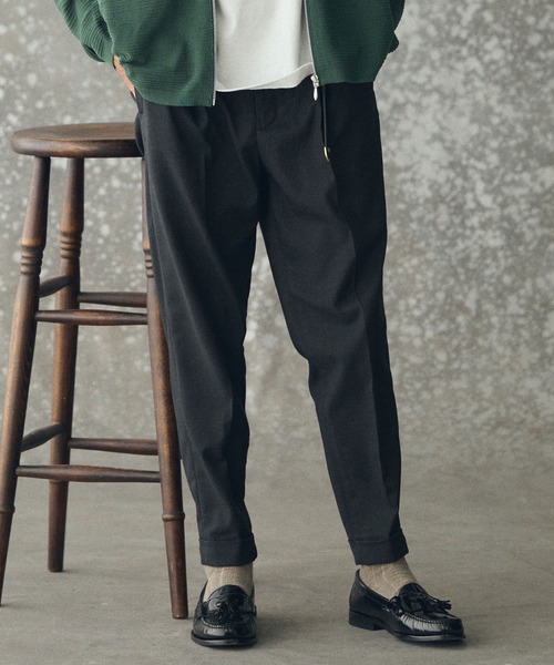 THEOREM(セオレム)の「mp14225- Turn up TR Tapered Pants テーパードスラックス パンツ(TRM25-P021A)(スラックス・メンズ・グレー/ブラック系その他/ネイビー・S/M/L/XL)」の12枚目の写真