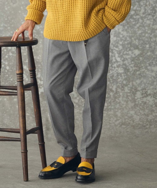 THEOREM(セオレム)の「mp14225- Turn up TR Tapered Pants テーパードスラックス パンツ(TRM25-P021A)(スラックス・メンズ・グレー/ブラック系その他/ネイビー・S/M/L/XL)」の18枚目の写真