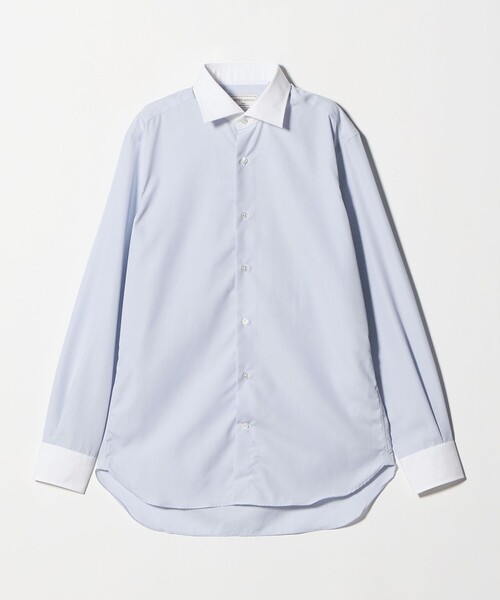 UNITED ARROWS(ユナイテッドアローズ)の「イージーケア AG グレンプレイド セミワイド クレリックカラーシャツ 抗菌防臭(ビジネスシャツ・メンズ・ライトグレー・41cm/38cm/39cm/40cm)」の2枚目の写真