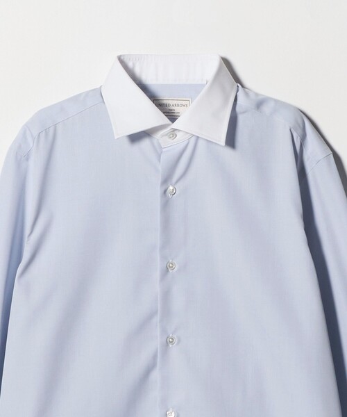 UNITED ARROWS(ユナイテッドアローズ)の「イージーケア AG グレンプレイド セミワイド クレリックカラーシャツ 抗菌防臭(ビジネスシャツ・メンズ・ライトグレー・41cm/38cm/39cm/40cm)」の4枚目の写真