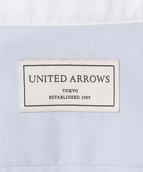 UNITED ARROWS(ユナイテッドアローズ)の「イージーケア AG グレンプレイド セミワイド クレリックカラーシャツ 抗菌防臭(ビジネスシャツ・メンズ・ライトグレー・41cm/38cm/39cm/40cm)」の8枚目の写真