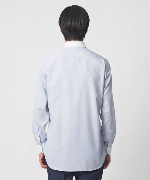 UNITED ARROWS(ユナイテッドアローズ)の「イージーケア AG グレンプレイド セミワイド クレリックカラーシャツ 抗菌防臭(ビジネスシャツ・メンズ・ライトグレー・41cm/38cm/39cm/40cm)」の16枚目の写真