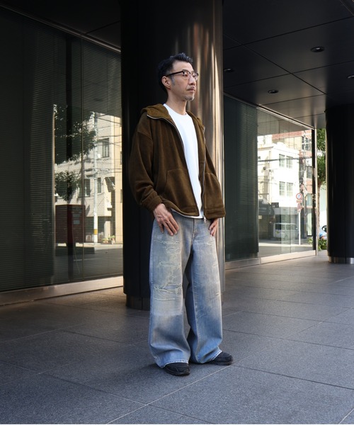 many men many mind（メニーメンメニーマインド）の「MANYMENMANYMINDS / 裏ボアジャガードZIPパーカー（パーカー・メンズ・ブラック/カーキ・MEDIUM/LARGE）」の9枚目の写真