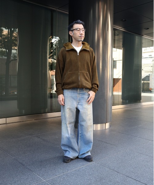 many men many mind（メニーメンメニーマインド）の「MANYMENMANYMINDS / 裏ボアジャガードZIPパーカー（パーカー・メンズ・ブラック/カーキ・MEDIUM/LARGE）」の12枚目の写真