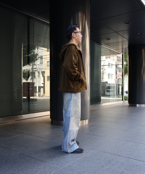 many men many mind（メニーメンメニーマインド）の「MANYMENMANYMINDS / 裏ボアジャガードZIPパーカー（パーカー・メンズ・ブラック/カーキ・MEDIUM/LARGE）」の4枚目の写真