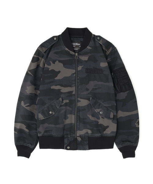 AVIREX（アヴィレックス）の「《WEB&DEPOT限定》CAMOUFLAGE L-2B / カモフラージュ L-2B / AVIREX / アヴィレックス（MA-1・メンズ・グレー系カモフラージュ/グリーン系カモフラージュ・MEDIUM/LARGE/X-LARGE/XX-LARGE）」の2枚目の写真