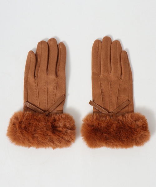 FUNALIVE（ファンアライブ）の「カラフルリボンシャムード手袋（手袋・レディース・サックスブルー/カーキ/ワイン/ブラック/マスタード/オレンジ/モカ/マジェンタ/グレー/ピンク/ブラウン/パープル/ベージュ・FREE）」の17枚目の写真