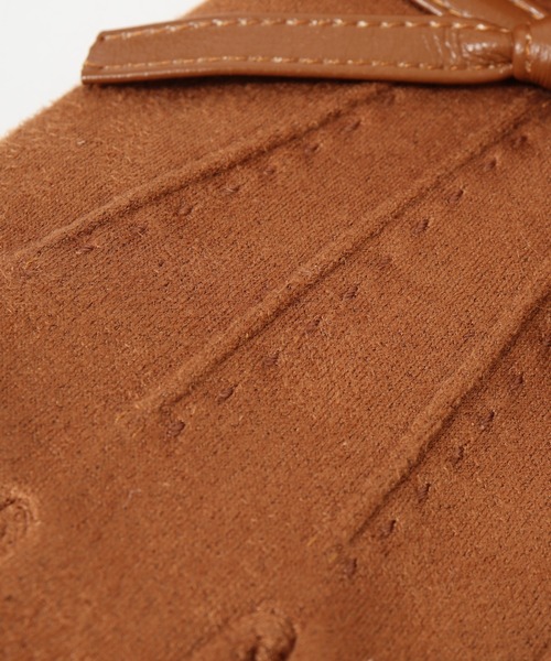 FUNALIVE（ファンアライブ）の「カラフルリボンシャムード手袋（手袋・レディース・サックスブルー/カーキ/ワイン/ブラック/マスタード/オレンジ/モカ/マジェンタ/グレー/ピンク/ブラウン/パープル/ベージュ・FREE）」の19枚目の写真