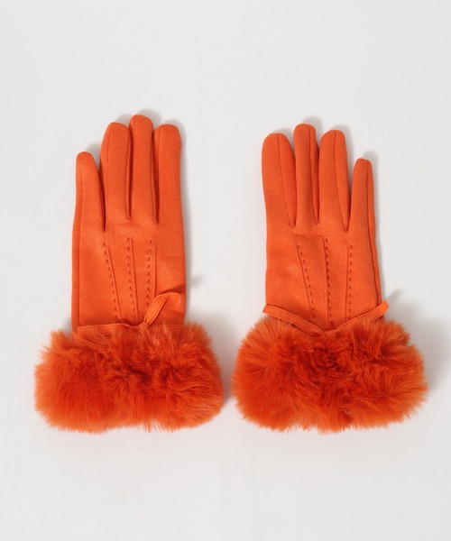 FUNALIVE（ファンアライブ）の「カラフルリボンシャムード手袋（手袋・レディース・サックスブルー/カーキ/ワイン/ブラック/マスタード/オレンジ/モカ/マジェンタ/グレー/ピンク/ブラウン/パープル/ベージュ・FREE）」の16枚目の写真