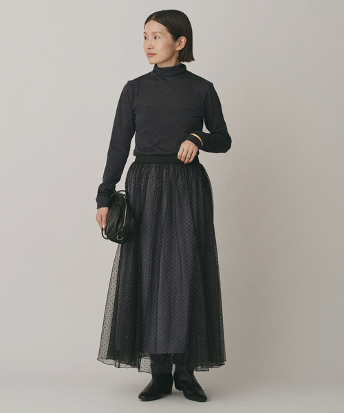 IENA（イエナ）の「《追加》Super120’s ウールタートルプルオーバー（Tシャツ/カットソー・レディース・ホワイト/チャコールグレー/レッド・FREE）」の13枚目の写真