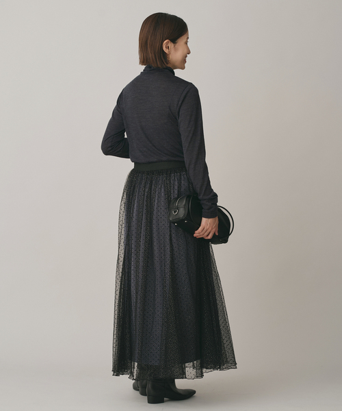 IENA（イエナ）の「《追加》Super120’s ウールタートルプルオーバー（Tシャツ/カットソー・レディース・ホワイト/チャコールグレー/レッド・FREE）」の15枚目の写真