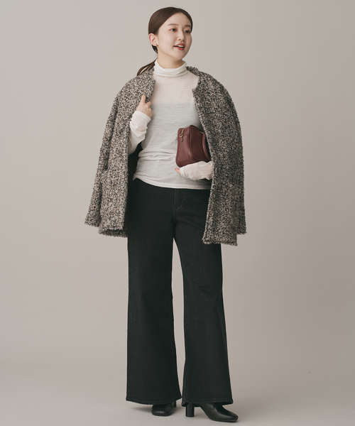 IENA（イエナ）の「《追加》Super120’s ウールタートルプルオーバー（Tシャツ/カットソー・レディース・ホワイト/チャコールグレー/レッド・FREE）」の20枚目の写真