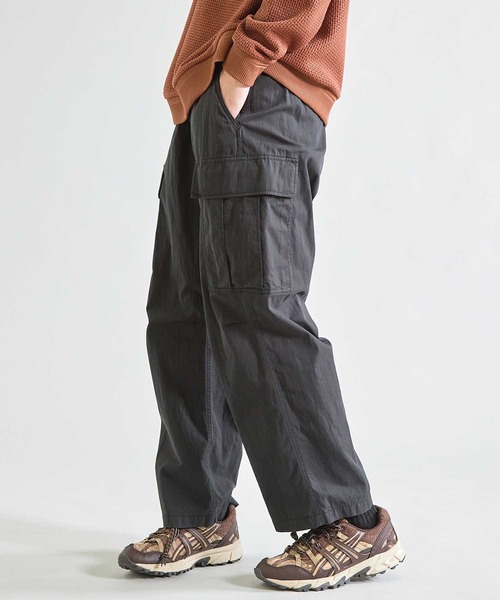 UNION STATION（ユニオンステーション）の「リラックスフィットイージーカーゴパンツ（カーゴパンツ・メンズ・カーキ/ブラック/ブラウン・M/L/S）」の2枚目の写真
