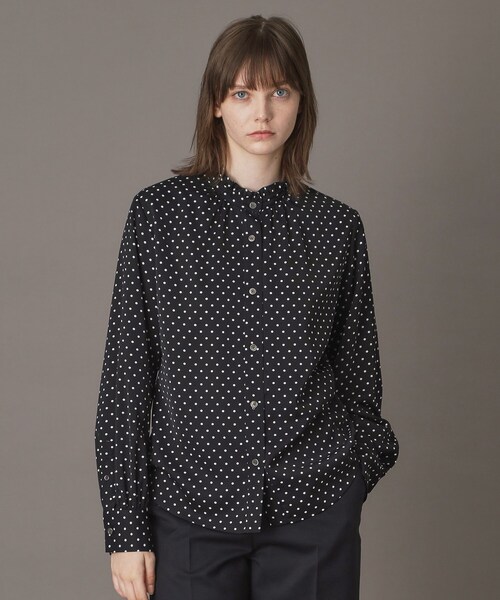 DRESSTERIOR(ドレステリア)の「ドットスタンドフリルネックブラウス(シャツ/ブラウス・レディース・ブラック系・34/36/38)」の7枚目の写真