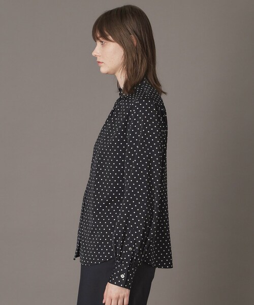 DRESSTERIOR(ドレステリア)の「ドットスタンドフリルネックブラウス(シャツ/ブラウス・レディース・ブラック系・34/36/38)」の2枚目の写真