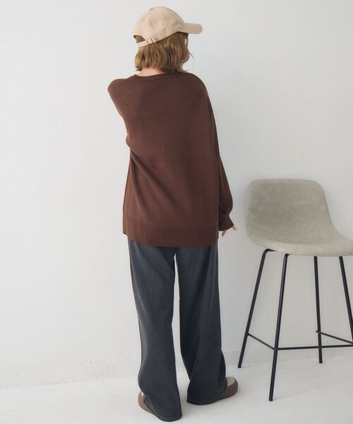 RETRO GIRL（レトロガール）の「アソートモチーフジャガードNT（ニット/セーター・レディース・ライトグレー/ブルー/オフホワイト/ブラウン・FREE）」の8枚目の写真