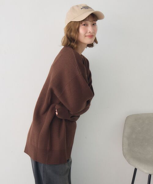 RETRO GIRL（レトロガール）の「アソートモチーフジャガードNT（ニット/セーター・レディース・ライトグレー/ブルー/オフホワイト/ブラウン・FREE）」の11枚目の写真