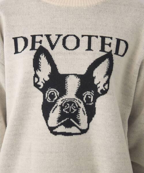 RETRO GIRL（レトロガール）の「アソートモチーフジャガードNT（ニット/セーター・レディース・ライトグレー/ブルー/オフホワイト/ブラウン・FREE）」の15枚目の写真