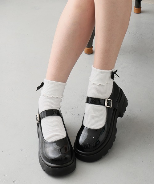 DEMETER（デメテル）の「厚底 タンクソール ストラップパンプス（パンプス・レディース・ブラック/ブラック系その他・S/M/L/LL）」の8枚目の写真