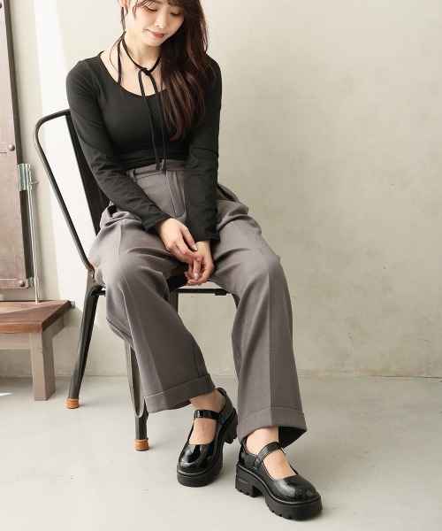 DEMETER（デメテル）の「厚底 タンクソール ストラップパンプス（パンプス・レディース・ブラック/ブラック系その他・S/M/L/LL）」の5枚目の写真