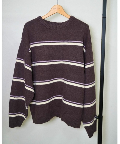 gossara(ゴサラ)の「アルパカタッチボーダーPO(ニット/セーター・レディース・グレー/ブラウン/アイボリー・FREE)」の18枚目の写真