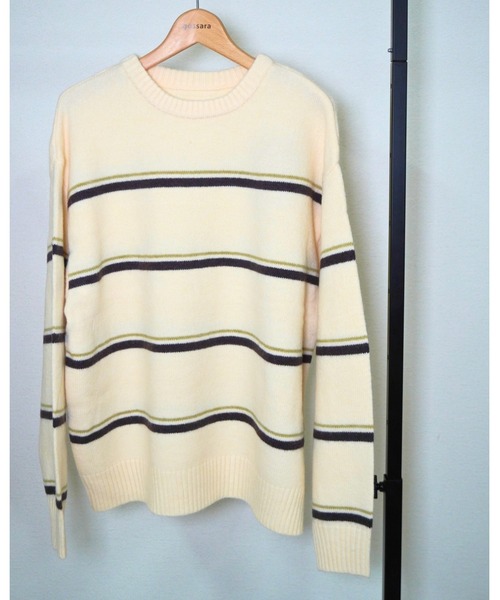 gossara(ゴサラ)の「アルパカタッチボーダーPO(ニット/セーター・レディース・グレー/ブラウン/アイボリー・FREE)」の20枚目の写真