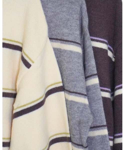 gossara(ゴサラ)の「アルパカタッチボーダーPO(ニット/セーター・レディース・グレー/ブラウン/アイボリー・FREE)」の21枚目の写真