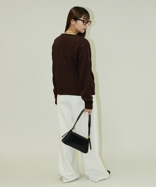 PUBLUX(パブリュクス)の「PUBLUX/パブリュクス カシュクールニット 限定展開(ニット/セーター・レディース・グレー/ブラウン/チャコールグレー・フリ-)」の16枚目の写真