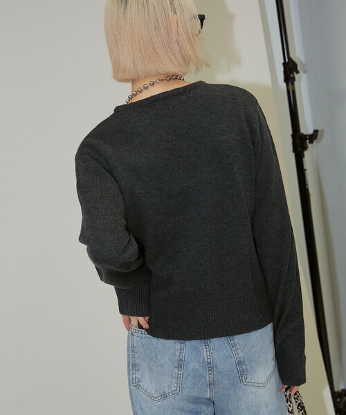 PUBLUX(パブリュクス)の「PUBLUX/パブリュクス カシュクールニット 限定展開(ニット/セーター・レディース・グレー/ブラウン/チャコールグレー・フリ-)」の22枚目の写真