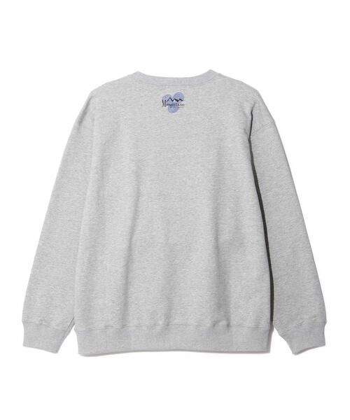 MANASTASH(マナスタッシュ)の「MANASTASH/マナスタッシュ SAYHELLO SWEATSHIRTS クルースウェット(スウェット・メンズ・グレー/ブラック・L/M/XL)」の4枚目の写真