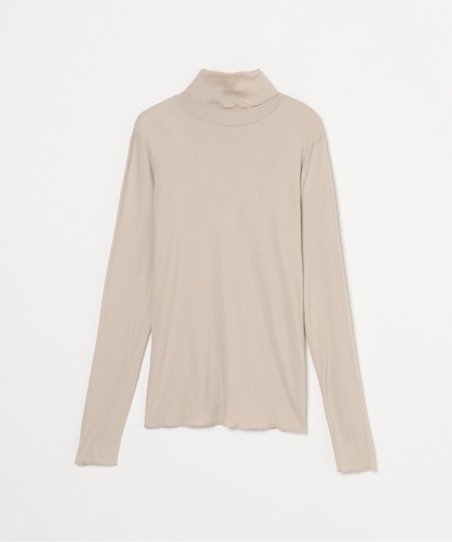 HELIOPOLE（エリオポール）の「【smooth skin series】CASHCOTTON TURTLE（Tシャツ/カットソー・レディース・アイボリー/ブラック/サックスブルー/ベージュ・38）」の4枚目の写真