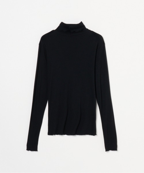 HELIOPOLE（エリオポール）の「【smooth skin series】CASHCOTTON TURTLE（Tシャツ/カットソー・レディース・アイボリー/ブラック/サックスブルー/ベージュ・38）」の5枚目の写真