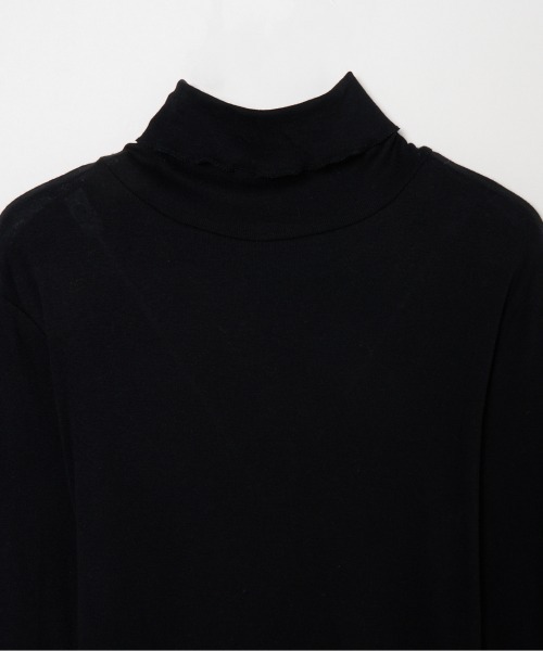 HELIOPOLE（エリオポール）の「【smooth skin series】CASHCOTTON TURTLE（Tシャツ/カットソー・レディース・アイボリー/ブラック/サックスブルー/ベージュ・38）」の6枚目の写真