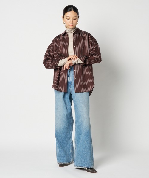 HELIOPOLE（エリオポール）の「【smooth skin series】CASHCOTTON TURTLE（Tシャツ/カットソー・レディース・アイボリー/ブラック/サックスブルー/ベージュ・38）」の14枚目の写真