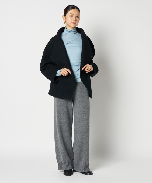 HELIOPOLE（エリオポール）の「【smooth skin series】CASHCOTTON TURTLE（Tシャツ/カットソー・レディース・アイボリー/ブラック/サックスブルー/ベージュ・38）」の15枚目の写真