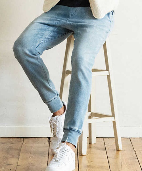 WP WESTPOINT(ダブルピーウエストポイント)の「WP WESTPOINT/ダブルピー ウエストポイントインディゴ ウォッシュ加工 イージー デニムパンツ 裾リブ(デニムパンツ・メンズ・ブルー・S/XS/M/L/XL/XXL)」の17枚目の写真