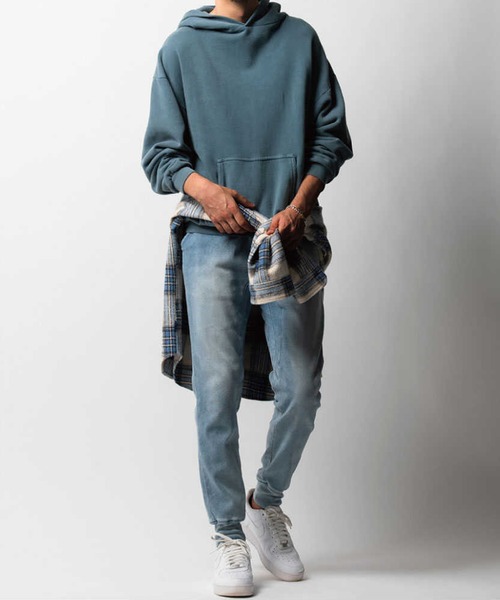 WP WESTPOINT(ダブルピーウエストポイント)の「WP WESTPOINT/ダブルピー ウエストポイントインディゴ ウォッシュ加工 イージー デニムパンツ 裾リブ(デニムパンツ・メンズ・ブルー・S/XS/M/L/XL/XXL)」の20枚目の写真
