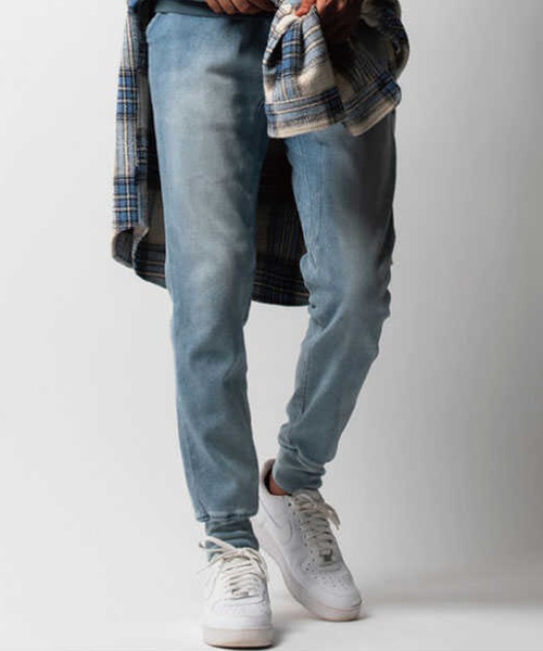 WP WESTPOINT(ダブルピーウエストポイント)の「WP WESTPOINT/ダブルピー ウエストポイントインディゴ ウォッシュ加工 イージー デニムパンツ 裾リブ(デニムパンツ・メンズ・ブルー・S/XS/M/L/XL/XXL)」の19枚目の写真