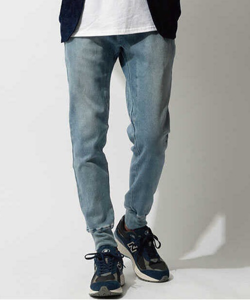 WP WESTPOINT(ダブルピーウエストポイント)の「WP WESTPOINT/ダブルピー ウエストポイントインディゴ ウォッシュ加工 イージー デニムパンツ 裾リブ(デニムパンツ・メンズ・ブルー・S/XS/M/L/XL/XXL)」の10枚目の写真