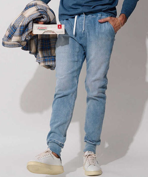 WP WESTPOINT(ダブルピーウエストポイント)の「WP WESTPOINT/ダブルピー ウエストポイントインディゴ ウォッシュ加工 イージー デニムパンツ 裾リブ(デニムパンツ・メンズ・ブルー・S/XS/M/L/XL/XXL)」の11枚目の写真