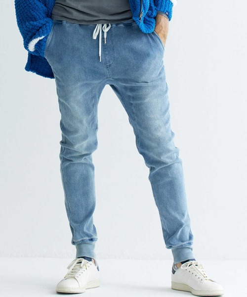 WP WESTPOINT(ダブルピーウエストポイント)の「WP WESTPOINT/ダブルピー ウエストポイントインディゴ ウォッシュ加工 イージー デニムパンツ 裾リブ(デニムパンツ・メンズ・ブルー・S/XS/M/L/XL/XXL)」の16枚目の写真