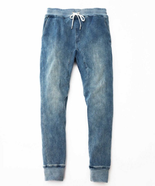 WP WESTPOINT(ダブルピーウエストポイント)の「WP WESTPOINT/ダブルピー ウエストポイントインディゴ ウォッシュ加工 イージー デニムパンツ 裾リブ(デニムパンツ・メンズ・ブルー・S/XS/M/L/XL/XXL)」の8枚目の写真